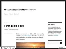 Sites similar to thenamedosentmatterwordpress.wordpress.com