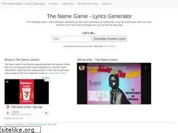 Sites similar to thenamegame-generator.com