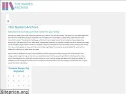 Sites similar to thenamesarchive.com