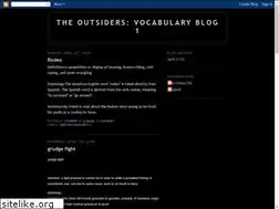 Sites similar to theoutsidersvocabularyblog1.blogspot.com