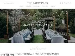 Sites similar to thepartypros.com