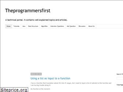 Sites similar to theprogrammersfirst.blogspot.com