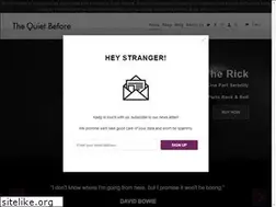 Sites similar to thequietbefore.com