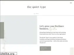 Sites similar to thequiettypeblog.com