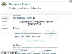 Sites similar to thereevesproject.org