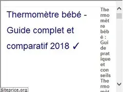 Sites similar to thermometre-bebe.com
