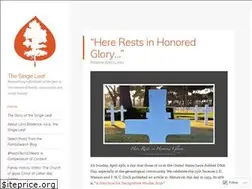 Sites similar to thesingleleaf.wordpress.com