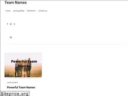 Sites similar to theteamnames.com
