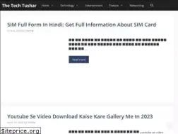 Sites similar to thetechtushar.com