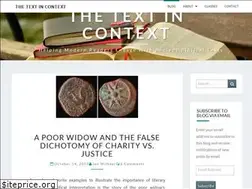 Sites similar to thetextincontext.com