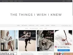 Sites similar to thethingsiwishiknew.com