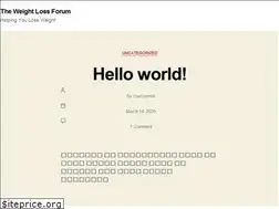 Sites similar to theweightlossforum.com