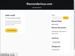 Sites similar to thewonderinus.com