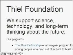 Sites similar to thielfoundation.org
