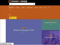 Sites similar to thingstoknow.com.ng