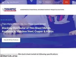 Sites similar to thinmetalsheets.com