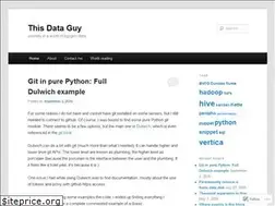 Sites similar to thisdataguy.com