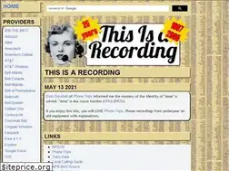 Sites similar to thisisarecording.com