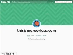 Sites similar to thisismoreorless.com