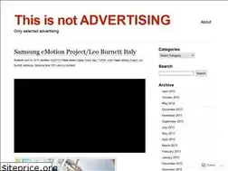 Sites similar to thisisnotadvertising.wordpress.com