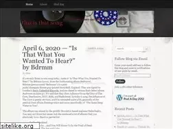 Sites similar to thisisthatsong.wordpress.com