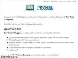 Sites similar to thisweekinblogging.com