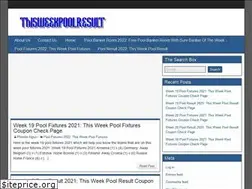 Sites similar to thisweekpoolresult.com