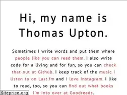 Sites similar to thomasupton.com