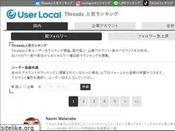 Sites similar to threads-ranking.userlocal.jp