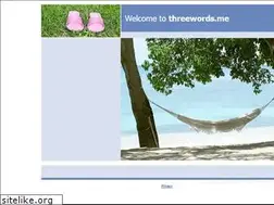 Sites similar to threewords.me