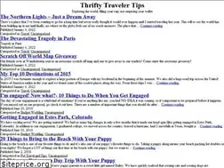 Sites similar to thriftytravelertips.com
