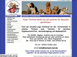 Sites similar to tierheim-hof.de