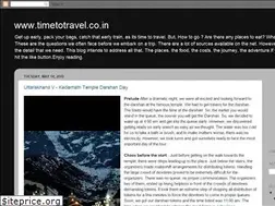 Sites similar to timetotravel.co.in