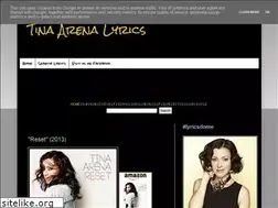Sites similar to tinaarenalyric.blogspot.com