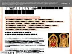 Sites similar to tirumaladarshini.blogspot.in