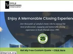 Sites similar to titlepartnersofsofl.com