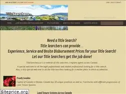 Sites similar to titlesearchers.ca