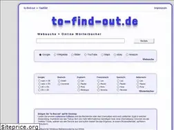 Sites similar to to-find-out.de