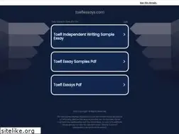 Sites similar to toeflessays.com