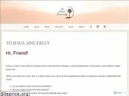 Sites similar to tojesussincerely.com