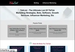 Sites similar to toklist.net