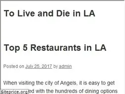 Sites similar to toliveandeatinla.com