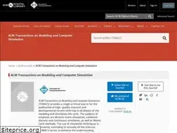 Sites similar to tomacs.acm.org