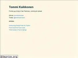 Sites similar to tommikaikkonen.github.io