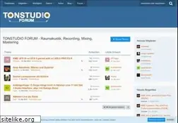 Sites similar to tonstudio-forum.de