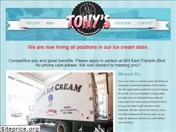 Sites similar to tonysicecream.com