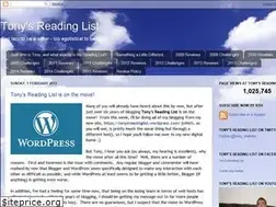 Sites similar to tonysreadinglist.blogspot.com
