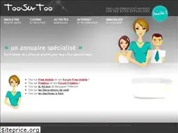 Sites similar to toosurtoo.com