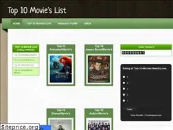 Sites similar to top-10-movies.weebly.com
