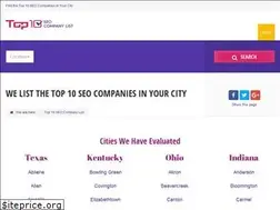Sites similar to top10seocompanylist.com